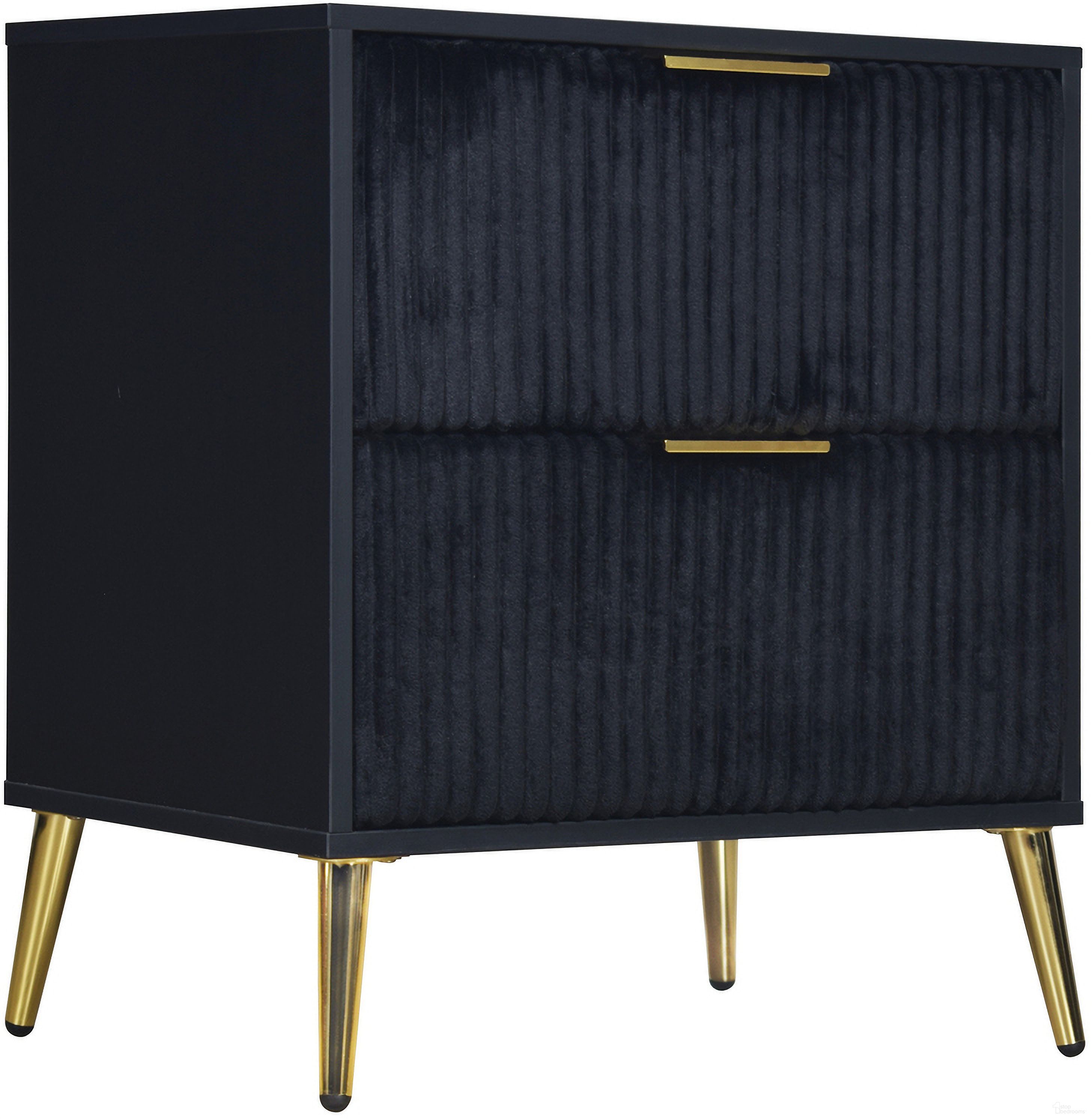 The appearance of Kailani Nightstand In Black designed by New Classic in the modern / contemporary interior design. This black piece of furniture  was selected by 1StopBedrooms from Kailani Collection to add a touch of cosiness and style into your home. Sku: B4378K-040. Material: Wood.