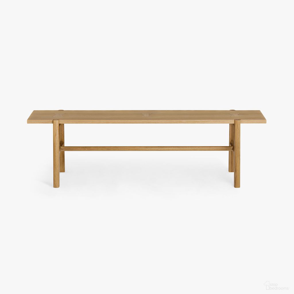 Kaja Oak Dining Bench In Light Natural Oak