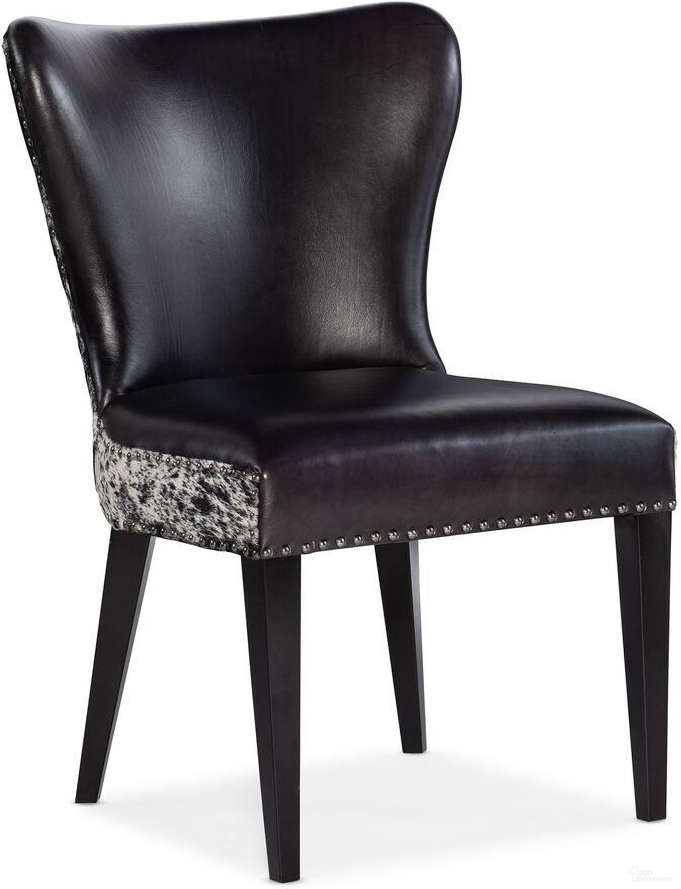 The appearance of Kale Accent Chair With Salt And Pepper Hoh designed by Hooker in the traditional interior design. This black piece of furniture was selected by 1StopBedrooms from CC Collection to add a touch of cosiness and style into your home. Sku: DC102-097. Material: Leather. Chair Type: Side Chair.