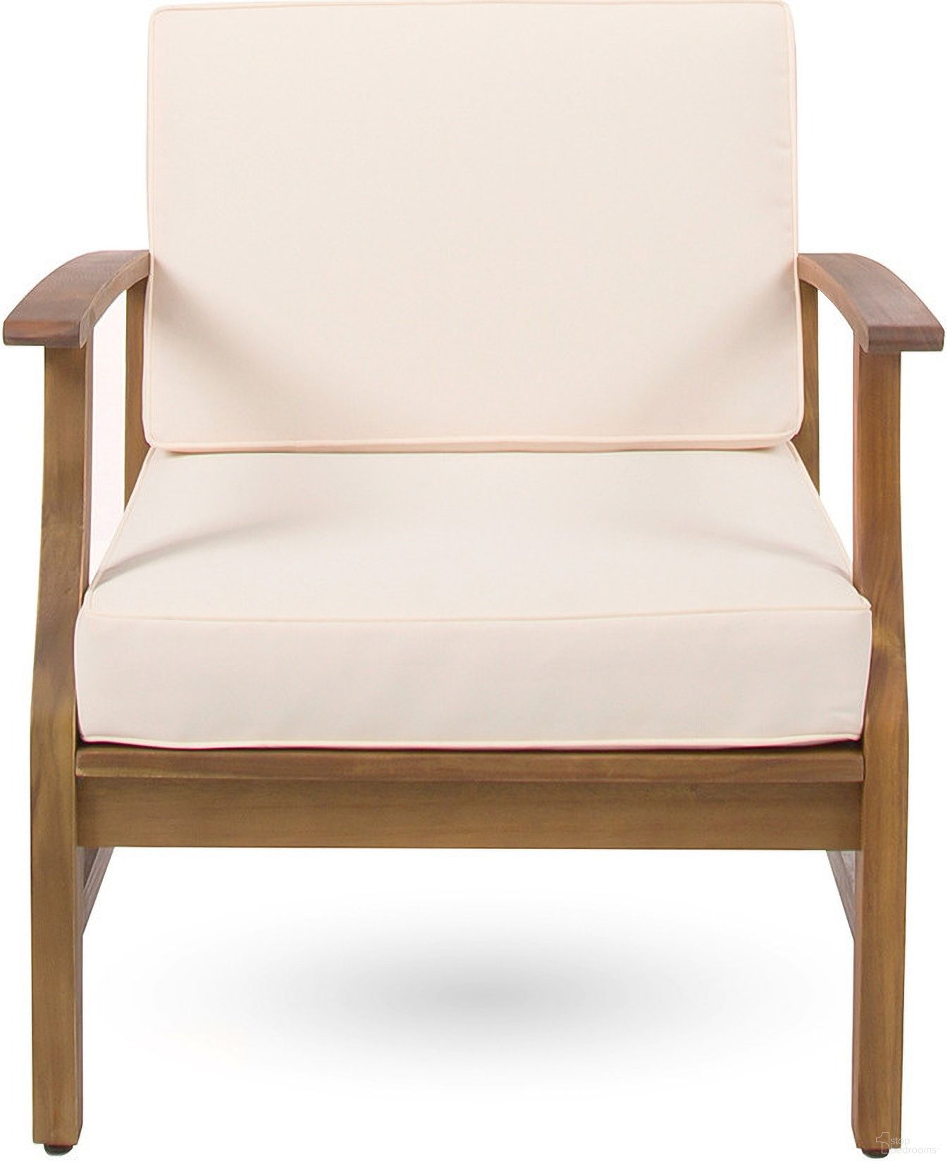The appearance of Kaleidoscope Acacia Wood Club Chair with Slat Paneling In Cream designed by Noble House in the modern / contemporary interior design. This cream piece of furniture was selected by 1StopBedrooms from Kaleidoscope Collection to add a touch of cosiness and style into your home. Sku: 61442.00CRM. Material: Acacia Wood.