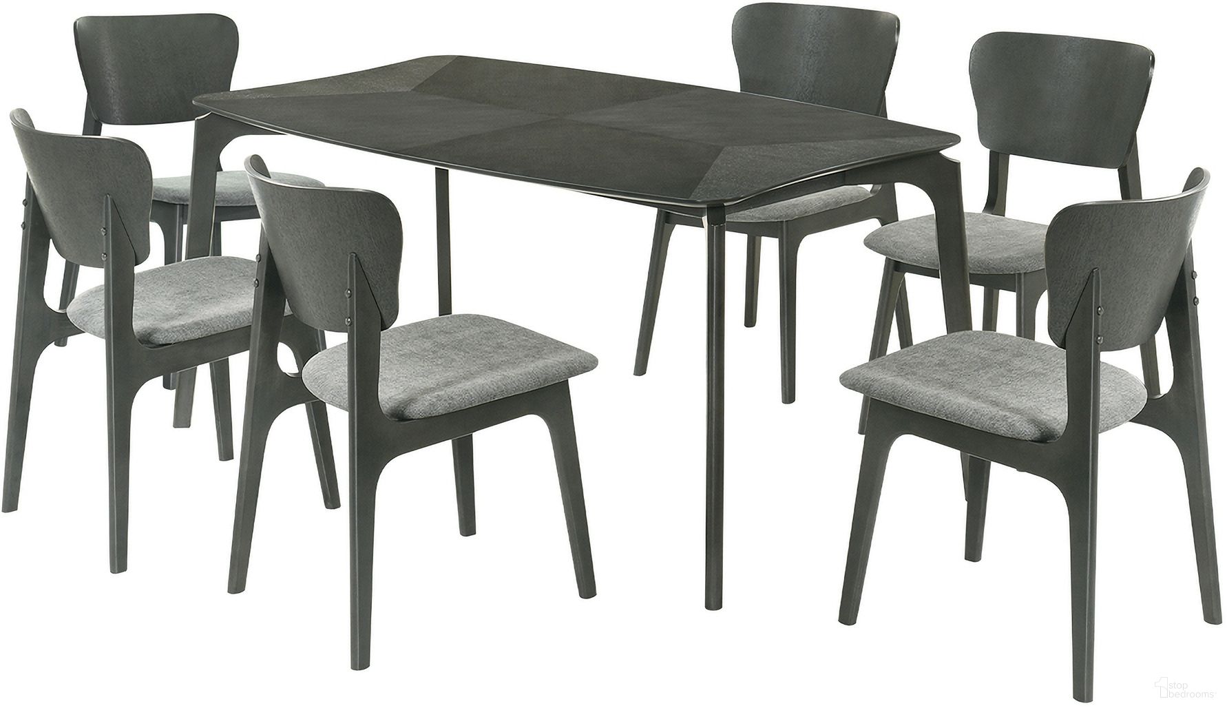 The appearance of Kalia 7 Piece Wood Dining Set In Gray designed by Armen Living in the transitional interior design. This gray piece of furniture was selected by 1StopBedrooms from Kalia Collection to add a touch of cosiness and style into your home. Sku: LCKACHWAGRY;LCKACHWAGRY;LCKACHWAGRY;LCKATBLGRY. Material: Wood.