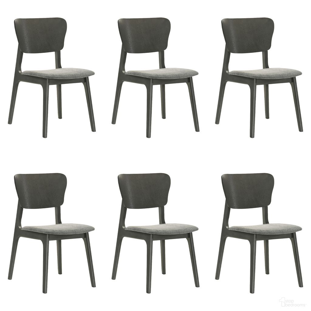 The appearance of Kalia Dining Chair Set of 6 In Gray designed by Armen Living in the transitional interior design. This gray piece of furniture was selected by 1StopBedrooms from Kalia Collection to add a touch of cosiness and style into your home. Sku: LCKACHWAGRY;LCKACHWAGRY;LCKACHWAGRY. Material: Fabric. Chair Type: Side Chair.