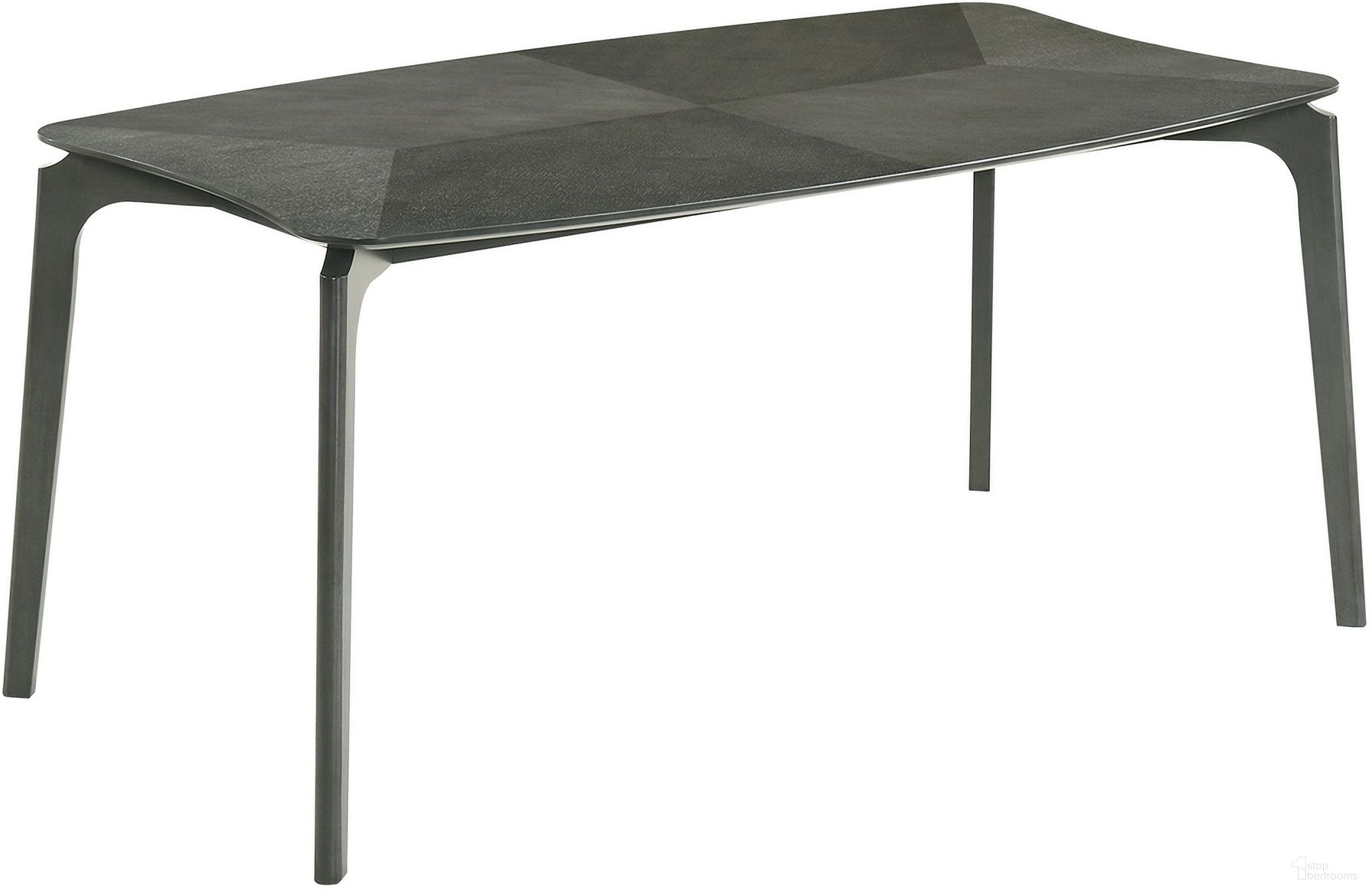 The appearance of Kalia Wood Dining Table In Gray designed by Armen Living in the transitional interior design. This gray piece of furniture was selected by 1StopBedrooms from Kalia Collection to add a touch of cosiness and style into your home. Sku: LCKATBLGRY. Table Base Style: Legs. Material: Wood. Table Top Shape: Rectangular. Size: 67" x 39".