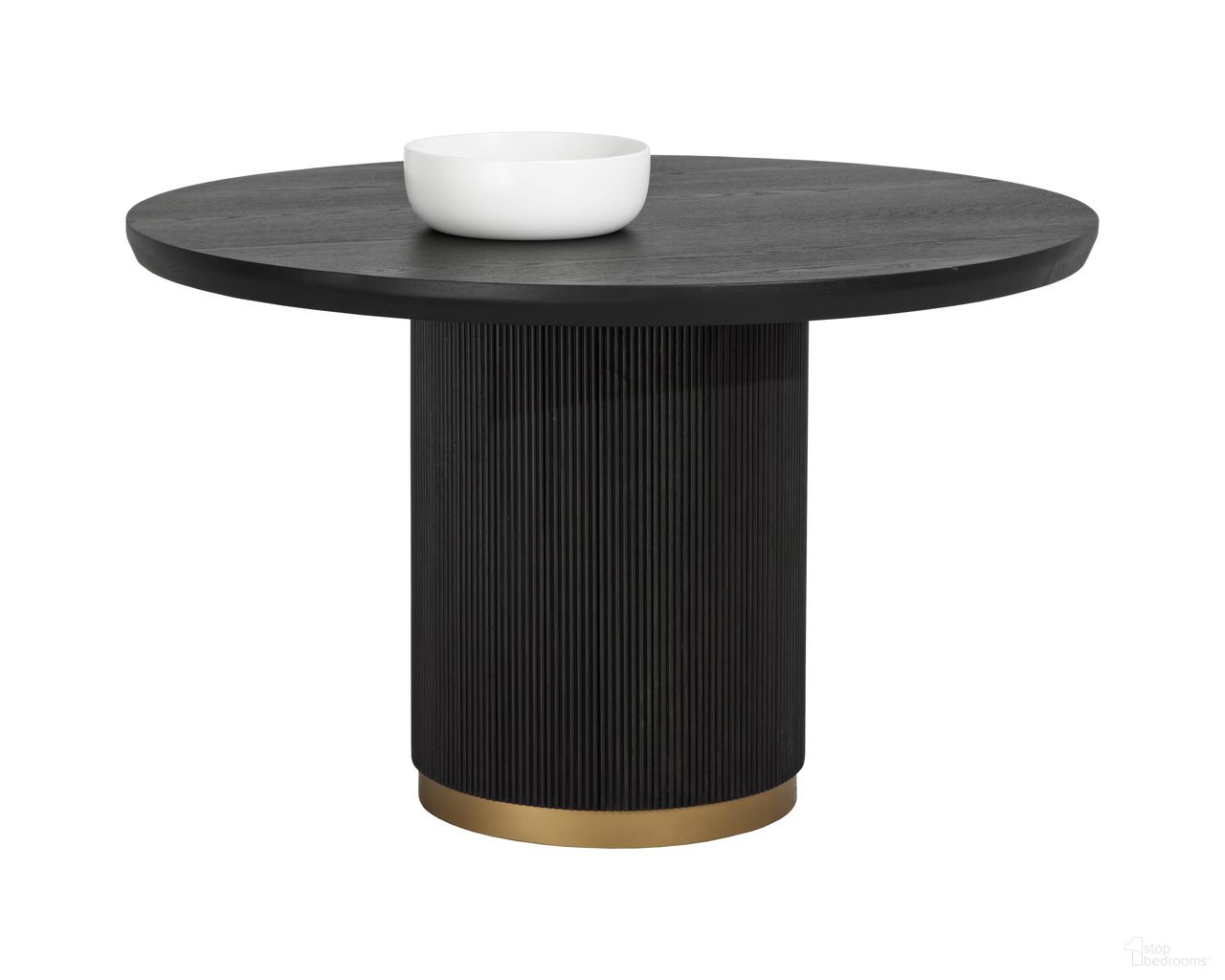 Kalla 48 Inch Round Dining Table In Charcoal