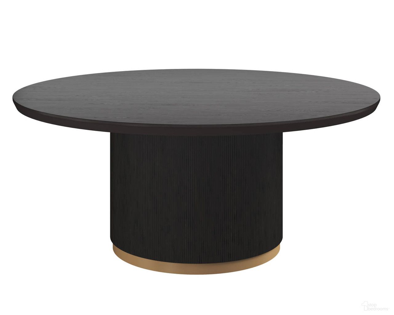 Kalla 68 Inch Round Dining Table In Charcoal