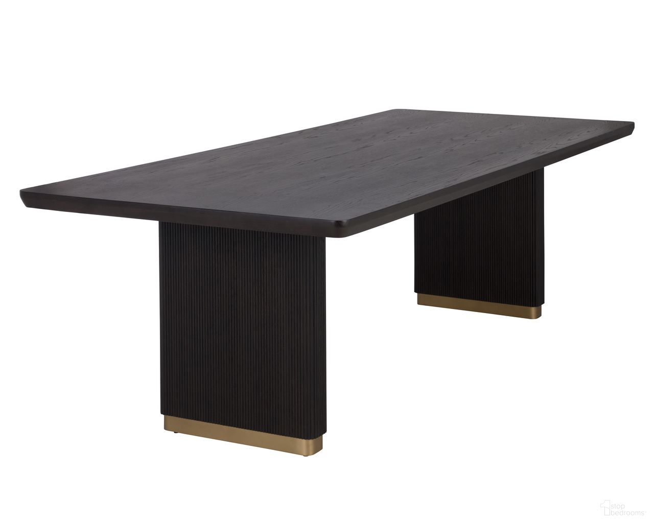 Kalla 96 Inch Rectangular Dining Table In Charcoal