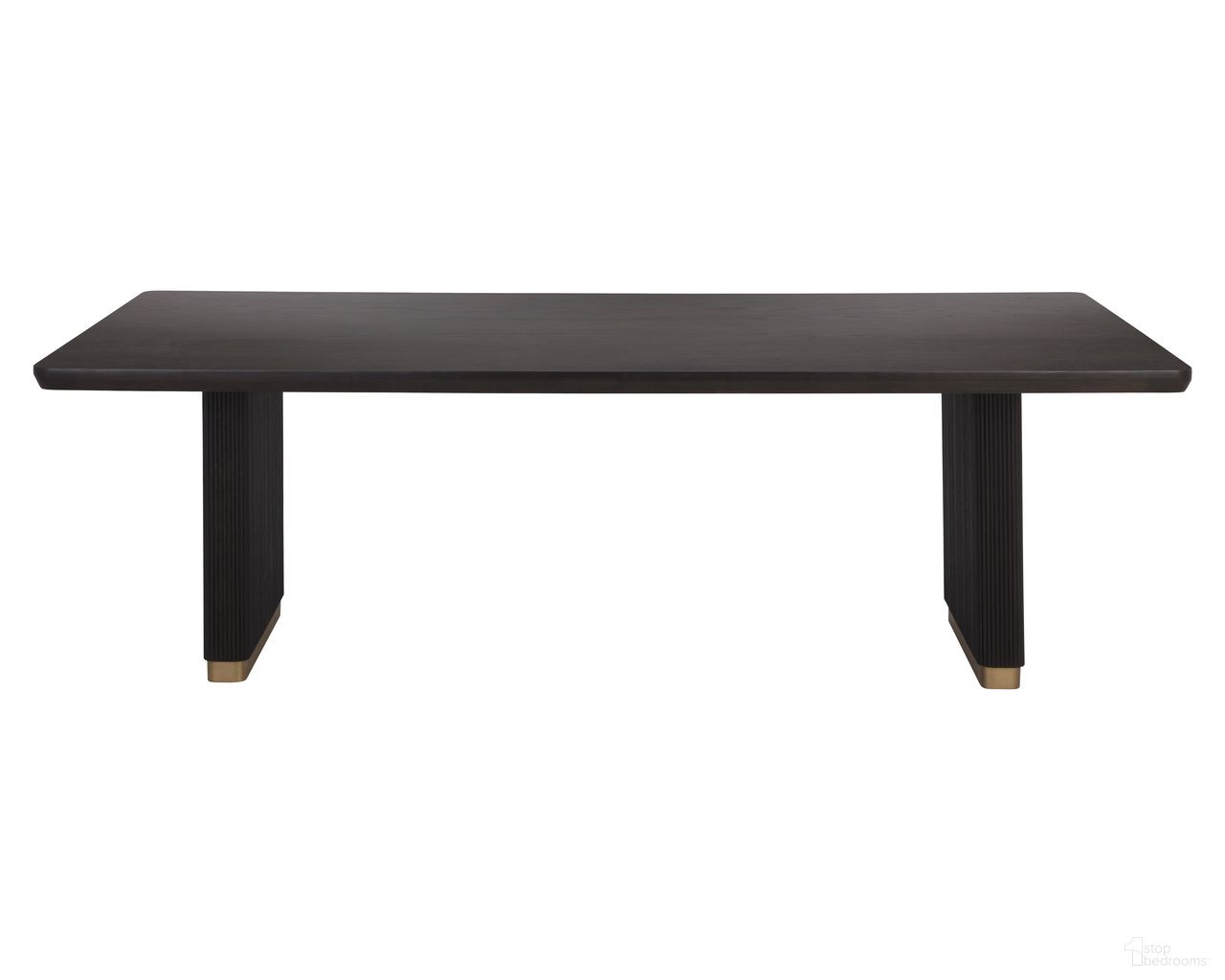 Kalla 96 Inch Rectangular Dining Table In Charcoal