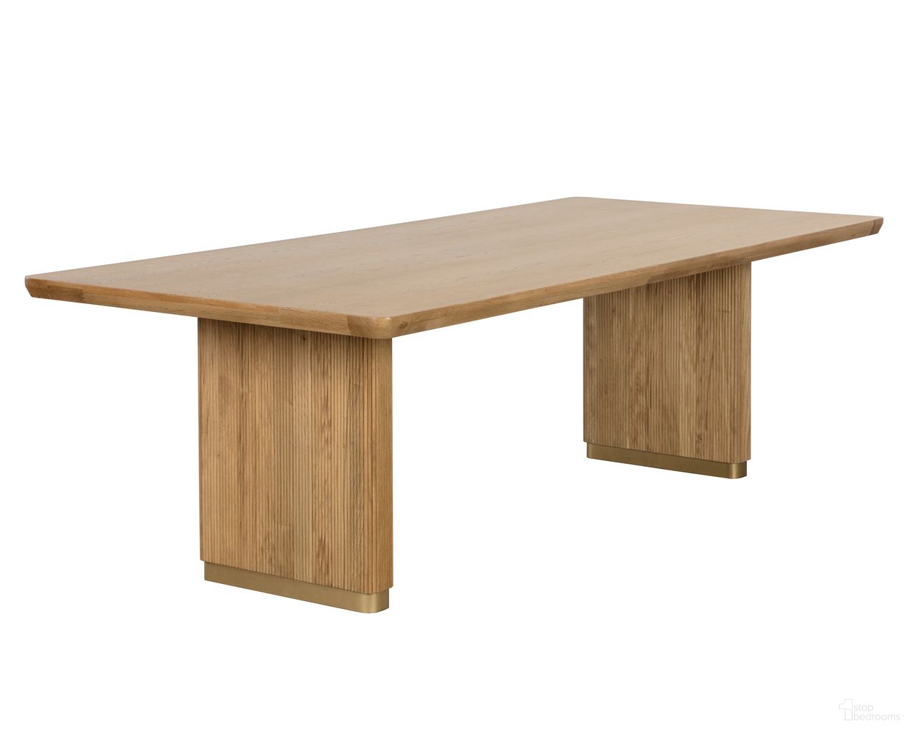 Kalla 96 Inch Rectangular Dining Table In Rustic Oak