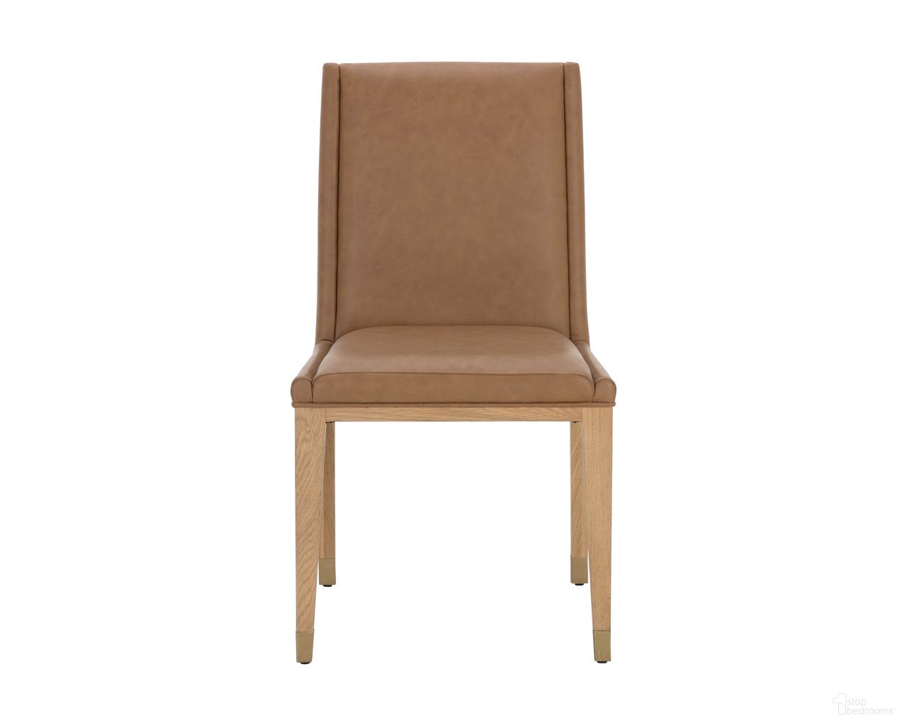 Kalla Dining Chair Set of 2 In Milliken Cognac