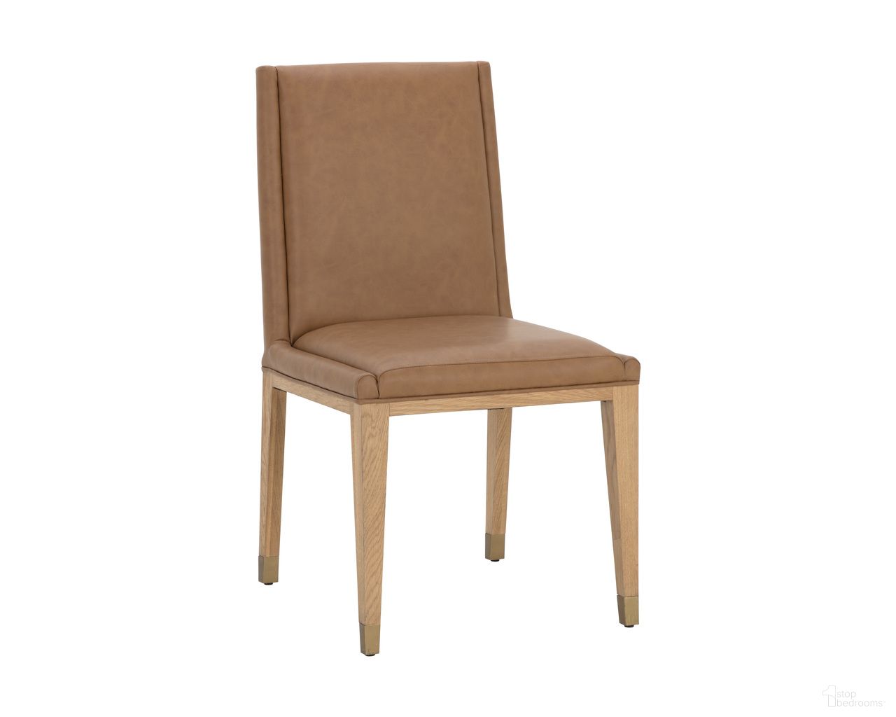 Kalla Dining Chair Set of 2 In Milliken Cognac