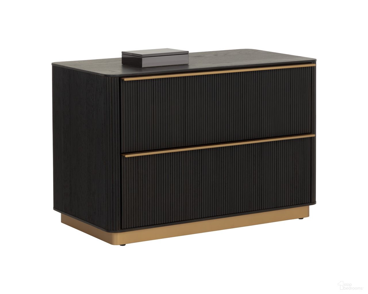 Kalla Large Nightstand In Charcoal