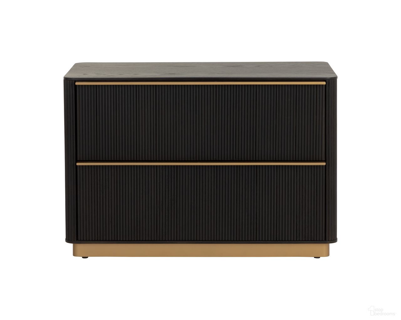 Kalla Large Nightstand In Charcoal
