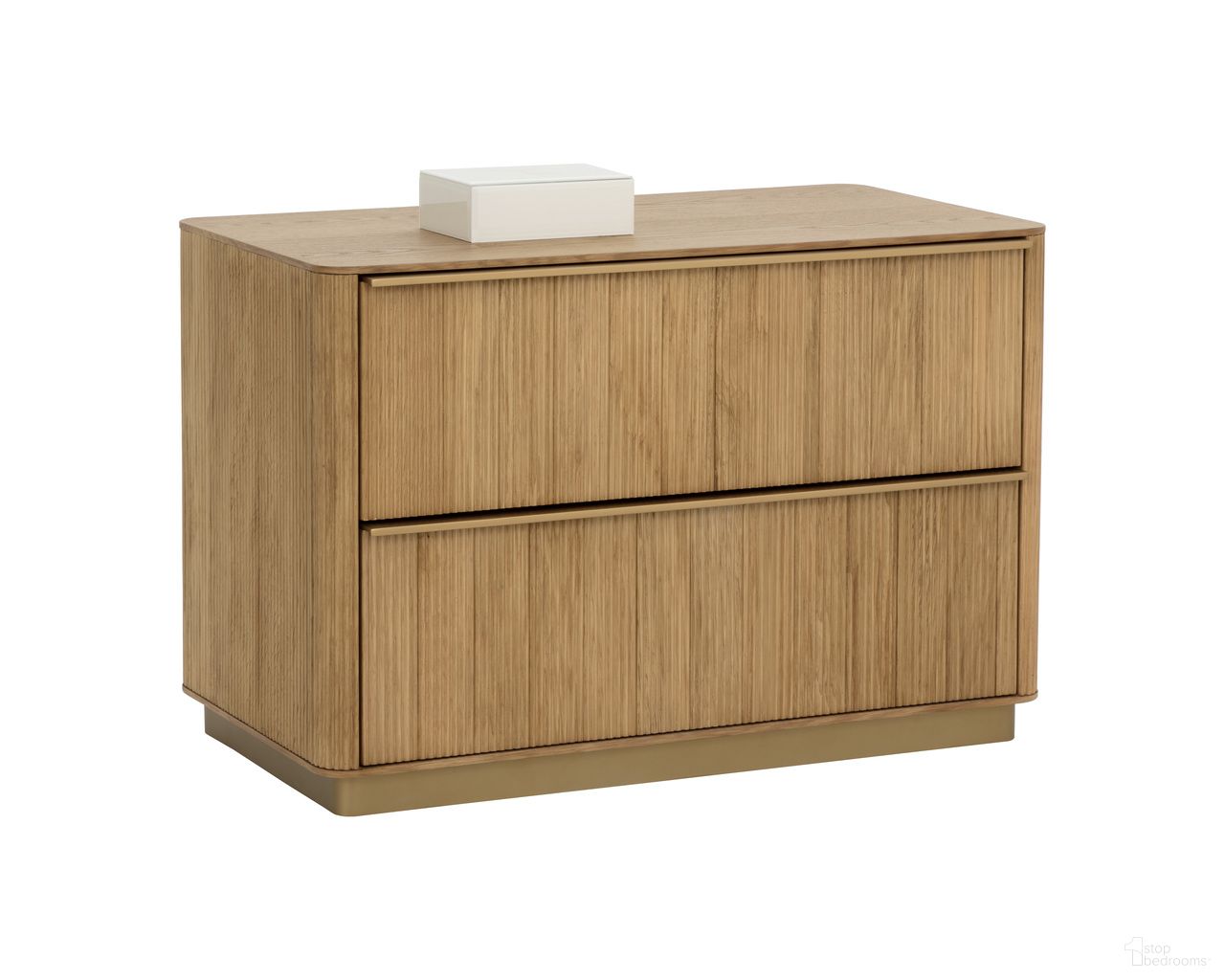 Kalla Large Nightstand In Rustic Oak