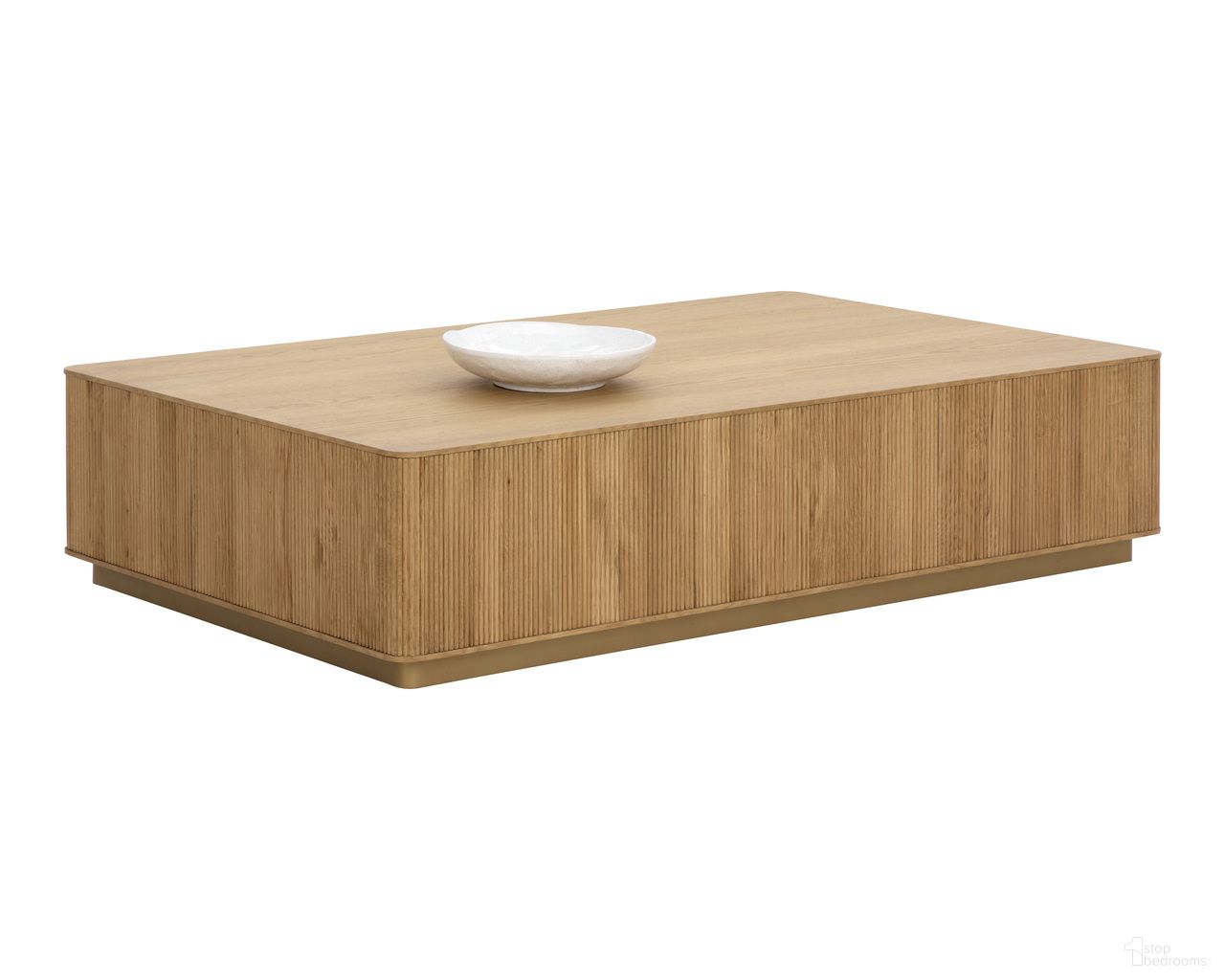Kalla Rectangular Coffee Table In Rustic Oak