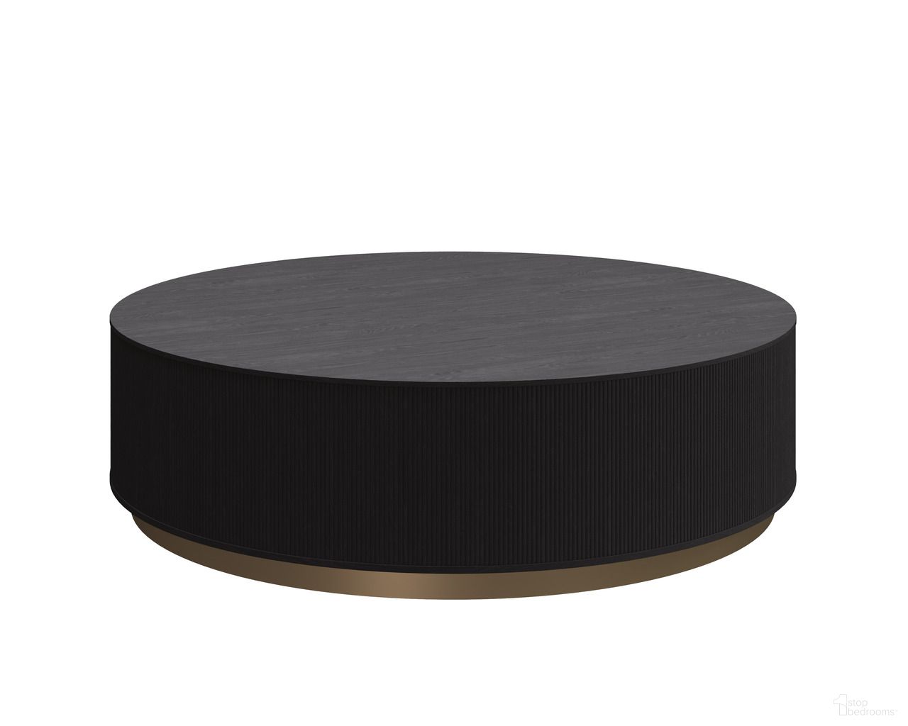 Kalla Round Coffee Table In Charcoal