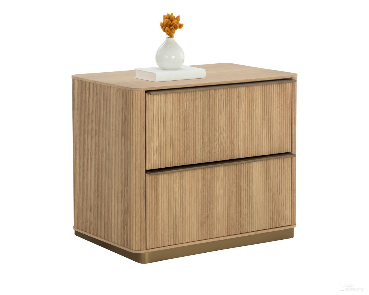 Kalla Small Nightstand In Rustic Oak