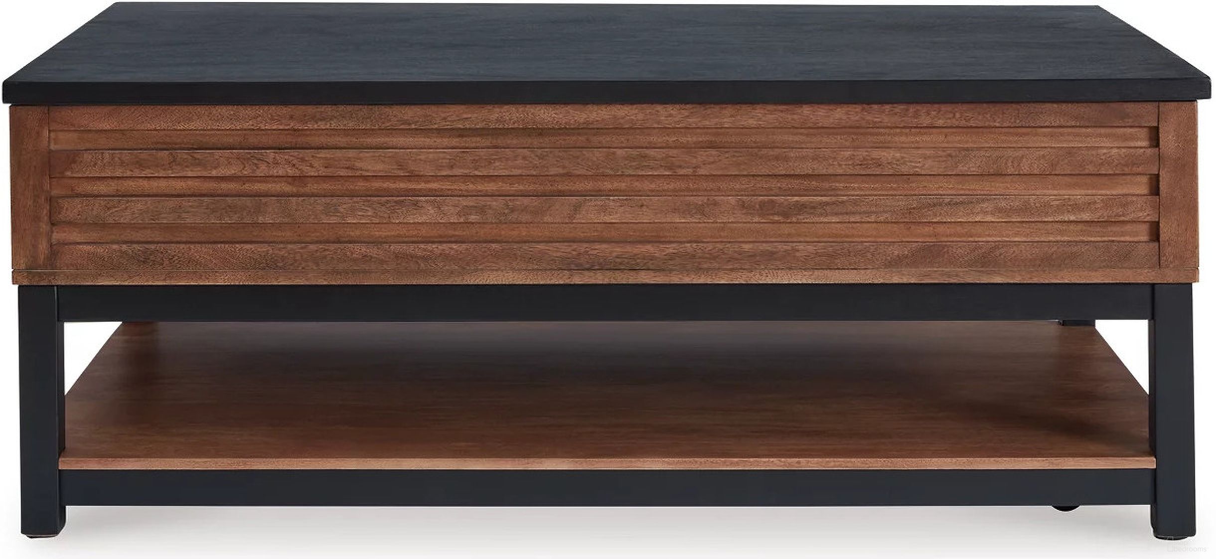 The appearance of Kallari Lift-Top Coffee Table In Warm Brown and Black designed by Signature Design by Ashley in the transitional interior design. This warm brown/black piece of furniture was selected by 1StopBedrooms from Kallari Collection to add a touch of cosiness and style into your home. Sku: T737-9. Material: Wood.