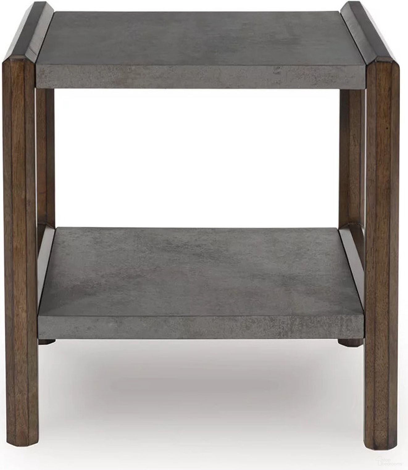 The appearance of Kallenny End Table In Gray and Brown designed by Signature Design by Ashley in the modern / contemporary interior design. This gray/brown piece of furniture  was selected by 1StopBedrooms from Kallenny Collection to add a touch of cosiness and style into your home. Sku: T669-3. Material: MDF.