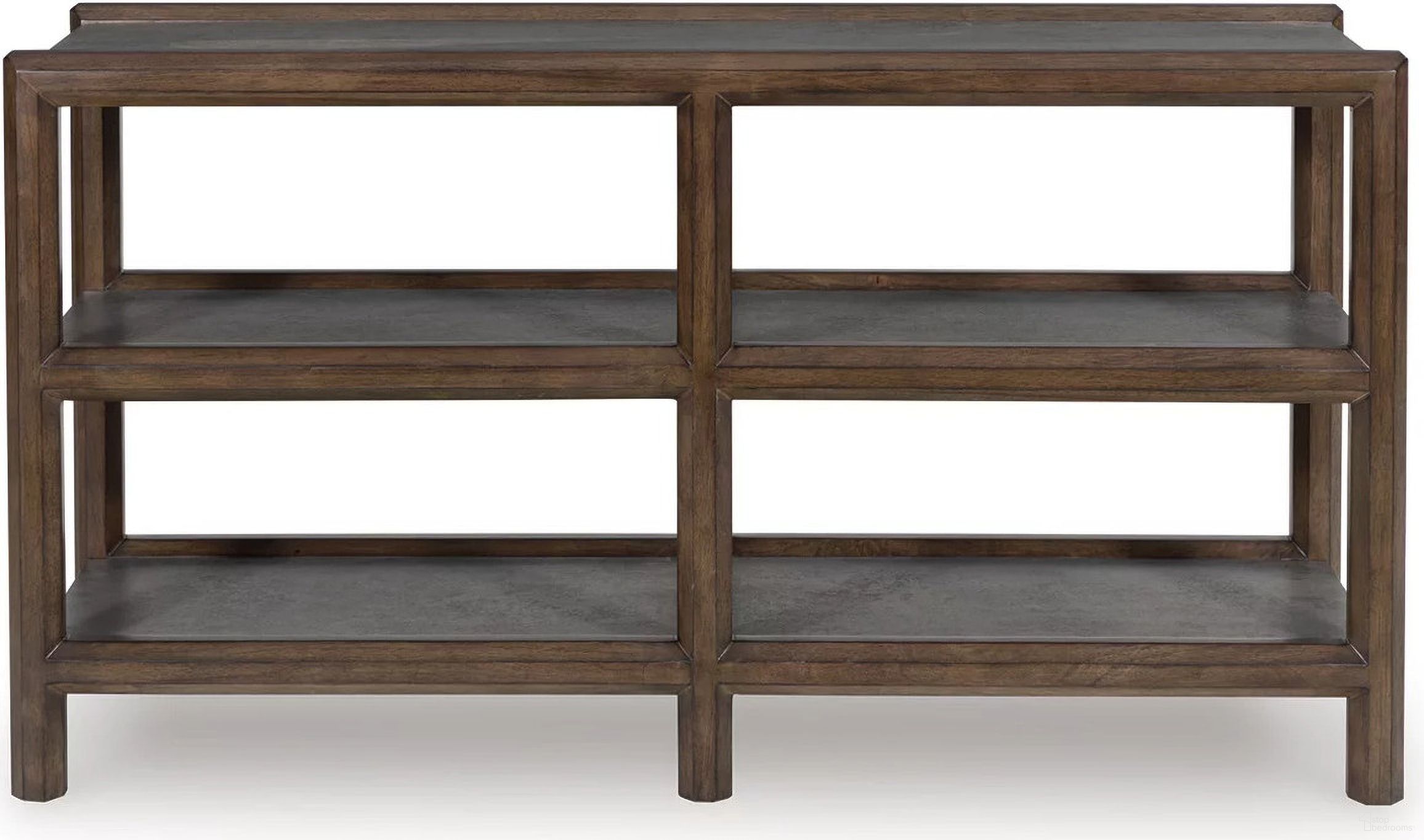 The appearance of Kallenny Sofa Table In Gray and Brown designed by Signature Design by Ashley in the modern / contemporary interior design. This gray/brown piece of furniture  was selected by 1StopBedrooms from Kallenny Collection to add a touch of cosiness and style into your home. Sku: T669-4. Material: MDF.
