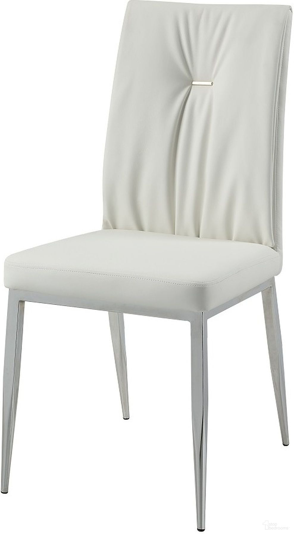 The appearance of Kamaile Side Chair Set of 2 In Beige Synthetic Leather and Chrome designed by ACME in the transitional interior design. This chrome piece of furniture was selected by 1StopBedrooms from Kamaile Collection to add a touch of cosiness and style into your home. Sku: DN02134. Material: Wood. Chair Type: Side Chair.