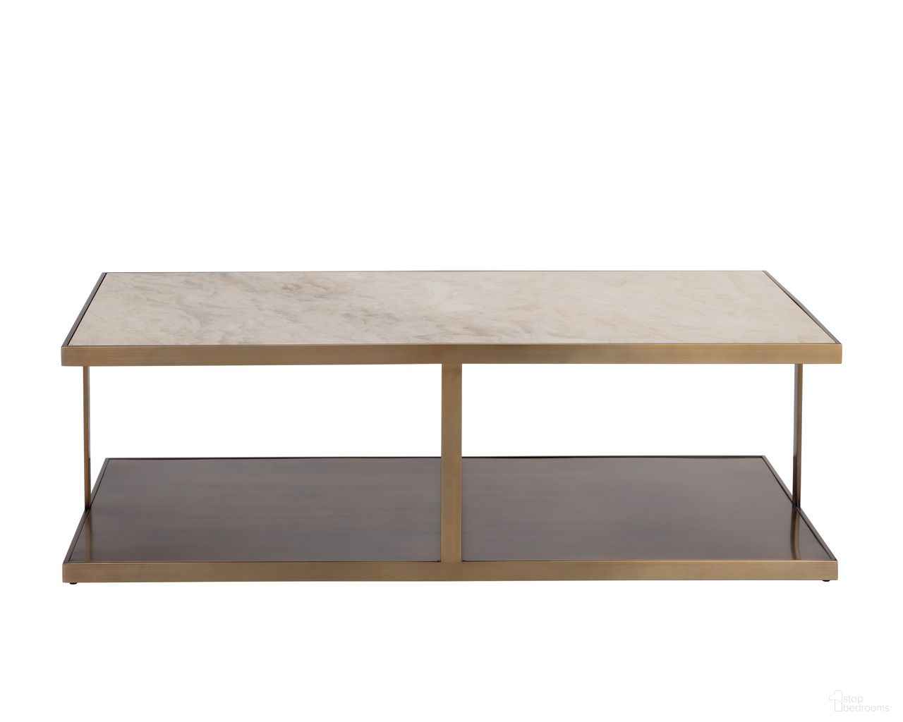 Kamali Coffee Table In Matte and Antique Gold