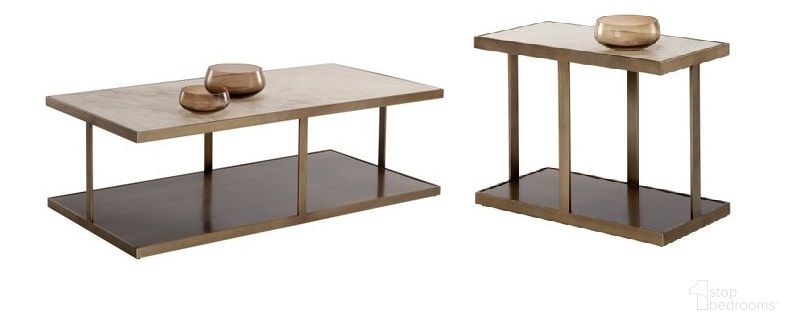 Kamali Occasional Table Set In Antique Gold