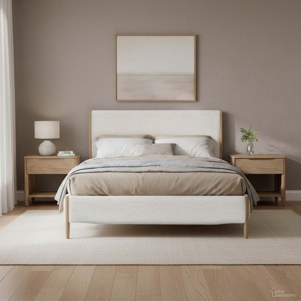 The appearance of Kamelia King Bed In Alabaster and Sand designed by LH Imports in the transitional interior design. This alabaster/sand piece of furniture was selected by 1StopBedrooms from Kamelia Collection to add a touch of cosiness and style into your home. Sku: KAM001KS. Bed Size: King. Material: Oak.