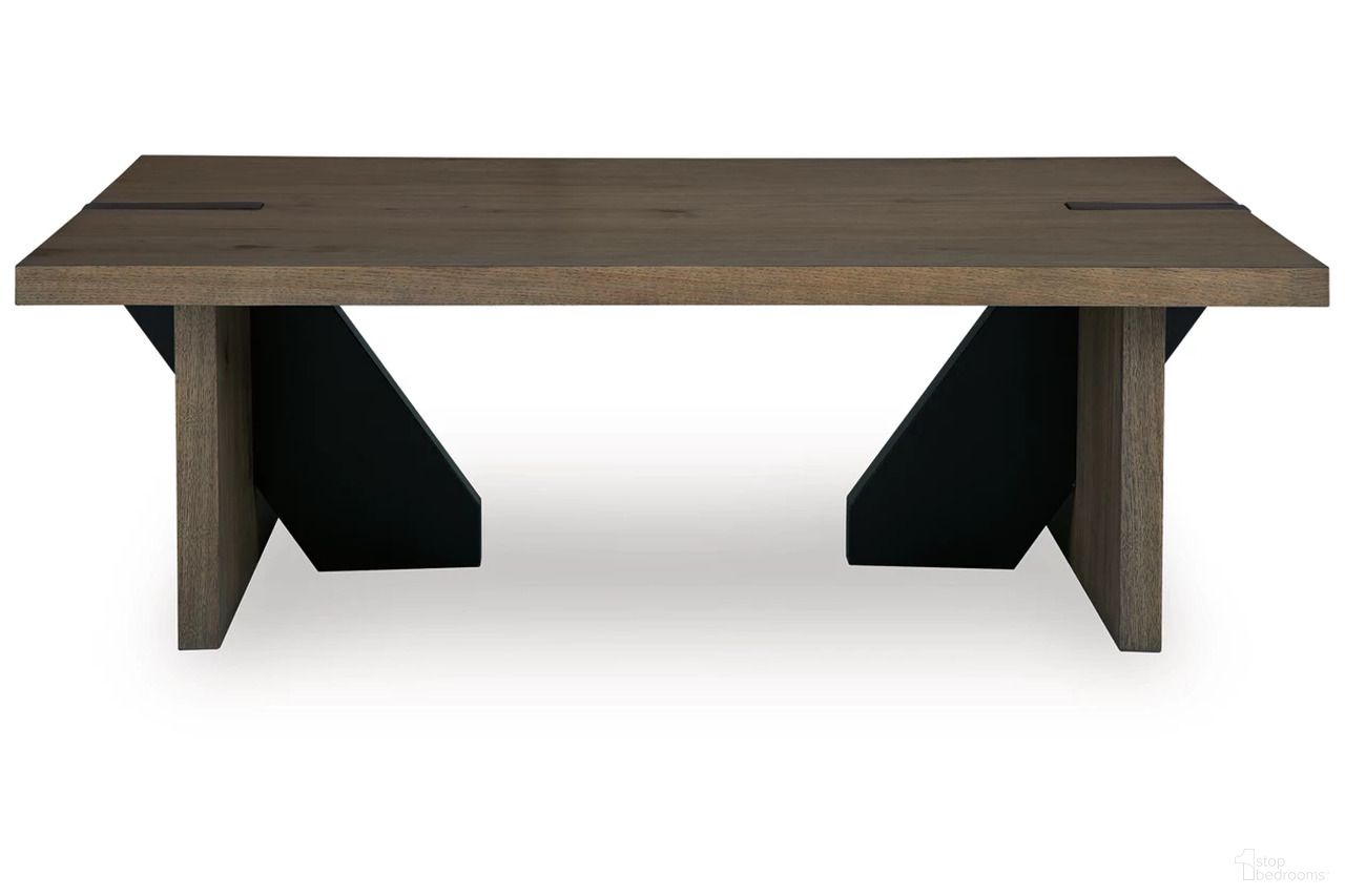 The appearance of Kandinew Coffee Table In Light Brown designed by Signature Design by Ashley in the transitional interior design. This light brown piece of furniture  was selected by 1StopBedrooms from Kandinew Collection to add a touch of cosiness and style into your home. Sku: T554-1. Material: Wood.