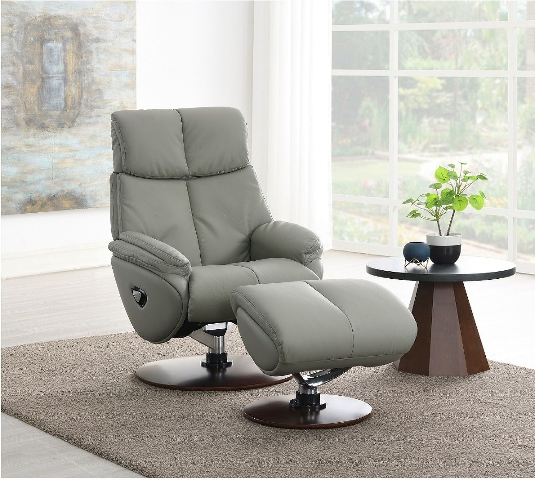 The appearance of Kandoro Motion Accent Chair with Swivel and Ottoman In Gray designed by ACME in the modern / contemporary interior design. This gray piece of furniture was selected by 1StopBedrooms from Kandoro Collection to add a touch of cosiness and style into your home. Sku: AC02991. Material: Plywood.