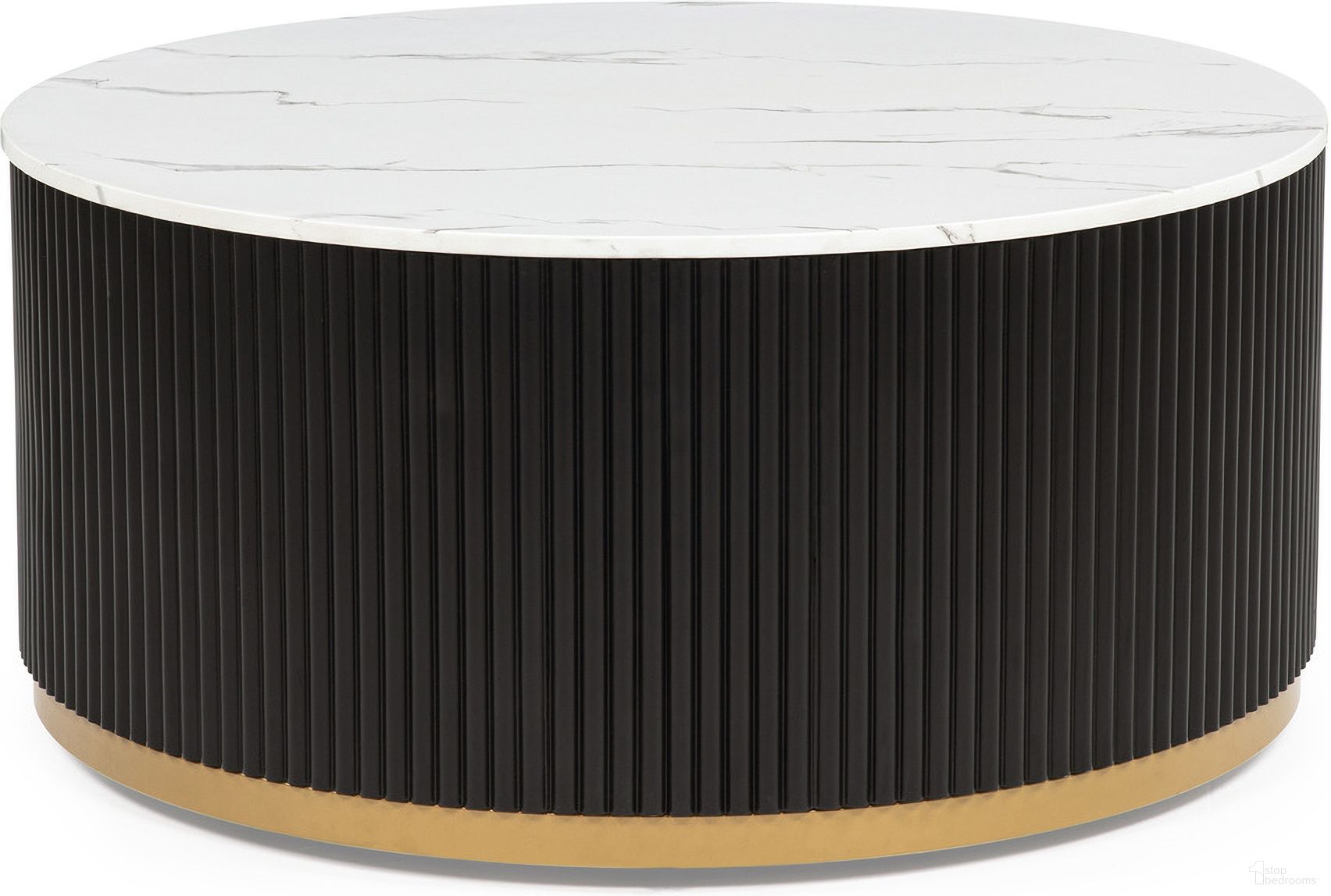 The appearance of Kara Coffee Table with Casters In Black and White designed by Crown Mark in the modern / contemporary interior design. This black and white piece of furniture was selected by 1StopBedrooms from Kara Collection to add a touch of cosiness and style into your home. Sku: 4219-01. Material: MDF.