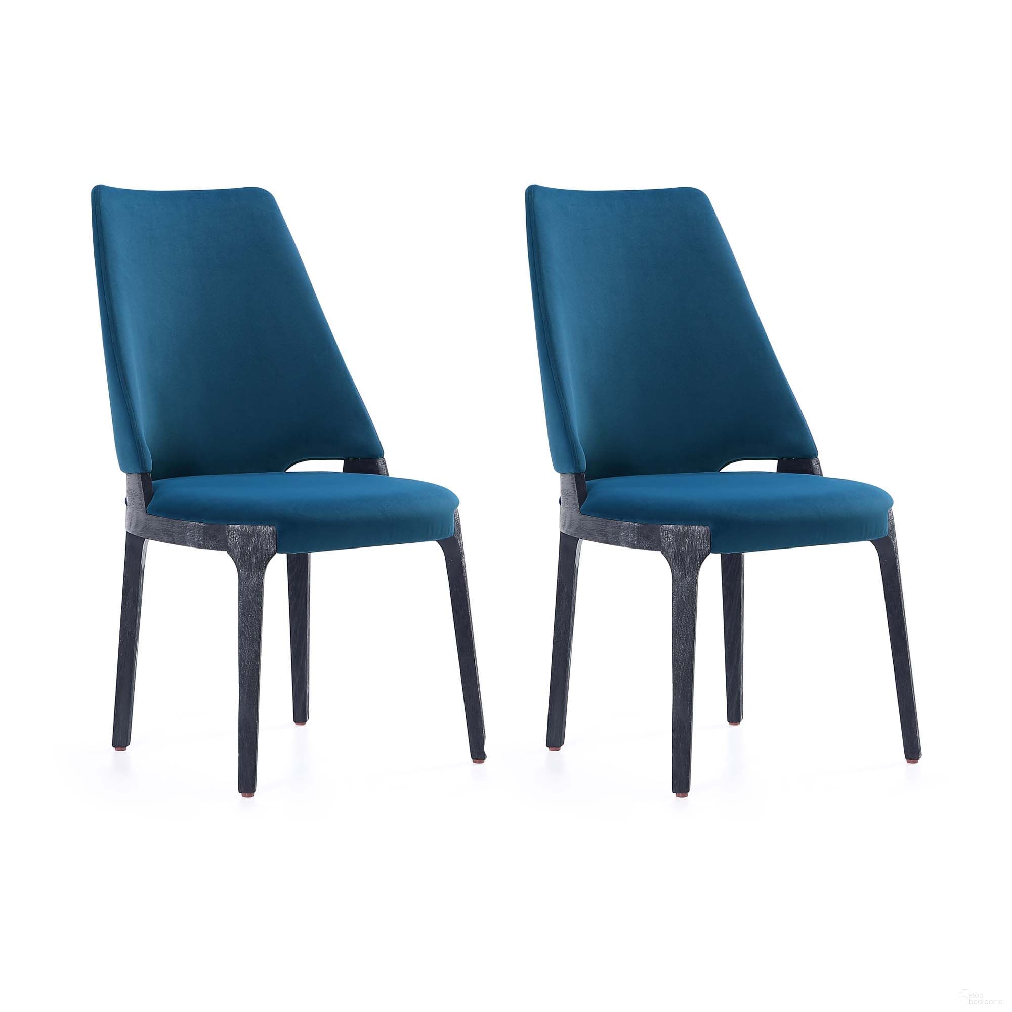 The appearance of Kara Dining Side Chair Set of 2 In Blue designed by Manhattan Comfort in the modern / contemporary interior design. This blue piece of furniture was selected by 1StopBedrooms from Kara Collection to add a touch of cosiness and style into your home. Sku: DC057-BL. Material: Wood. Chair Type: Side Chair.