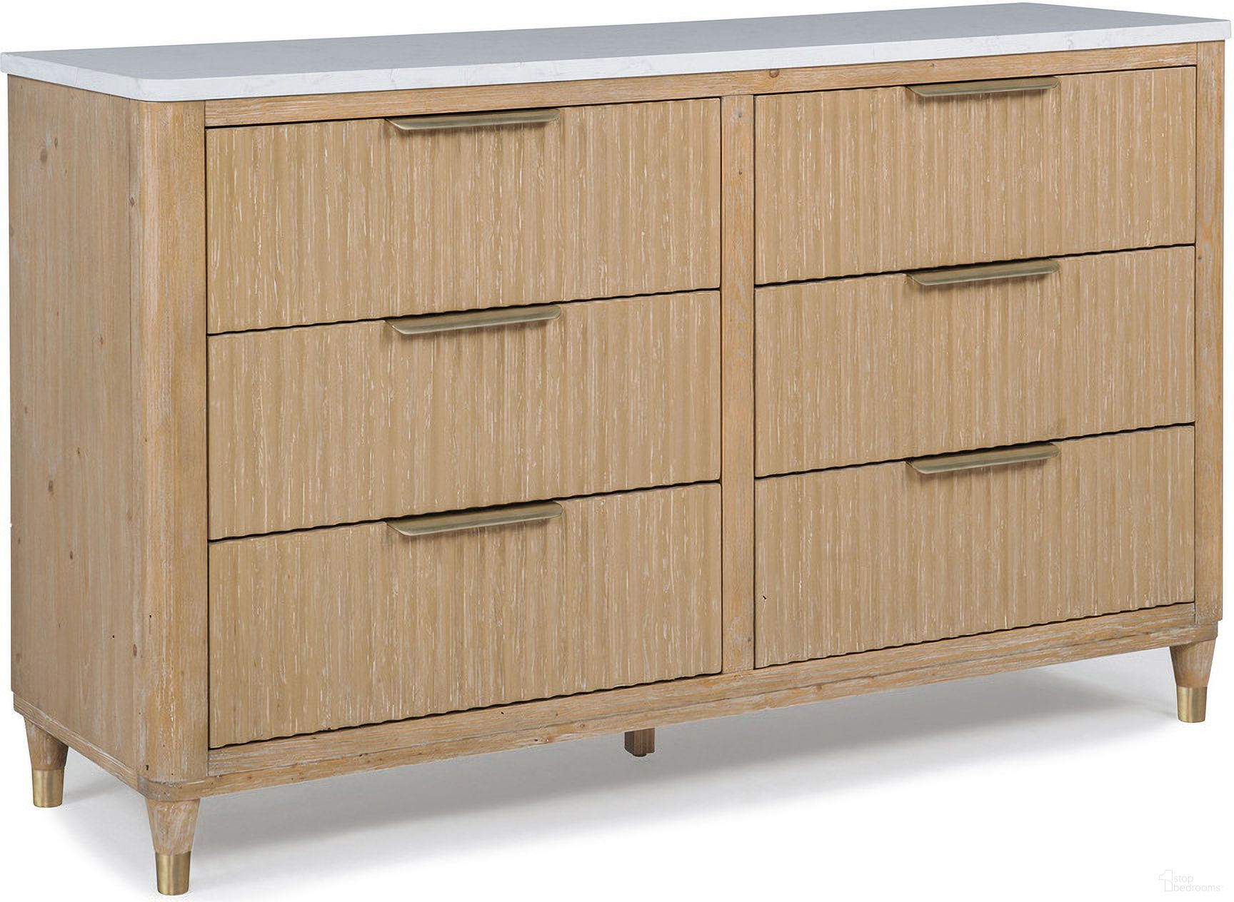 The appearance of Kara Dresser In Cerused Natural designed by Crown Mark in the modern / contemporary interior design. This cerused natural piece of furniture was selected by 1StopBedrooms from Kara Collection to add a touch of cosiness and style into your home. Sku: B1450-1. Material: MDF.