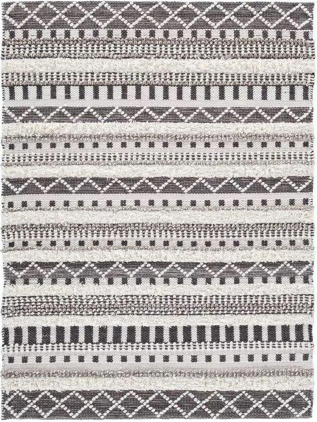 Karalee Ivory And Brown Small Rug