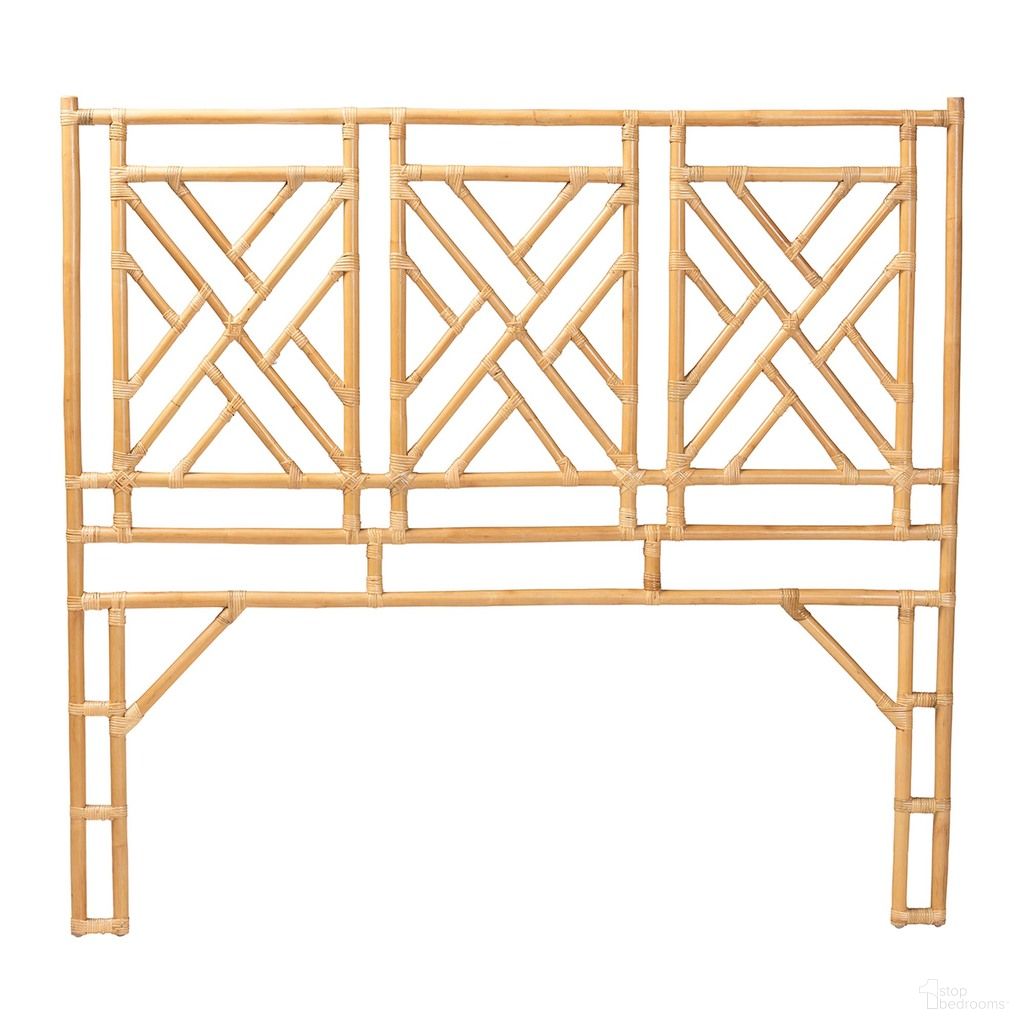 Karavo King Standalone Headboard In Natural Rattan