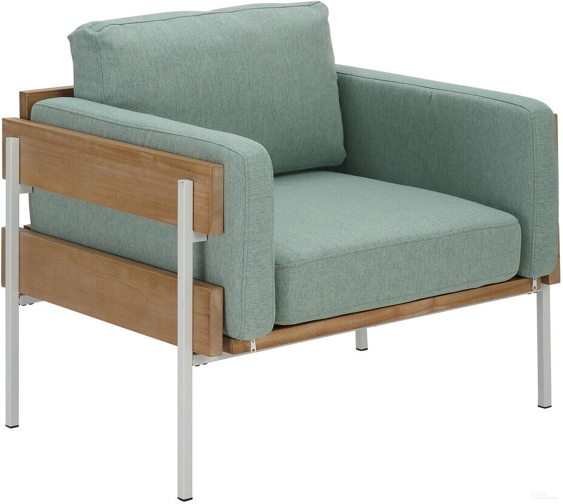 The appearance of Kari Accent Chair In Light Green designed by Lumisource in the country / farmhouse interior design. This light green piece of furniture was selected by 1StopBedrooms from Kari Collection to add a touch of cosiness and style into your home. Sku: CHR-KARI2 WNALGN. Material: Wood.