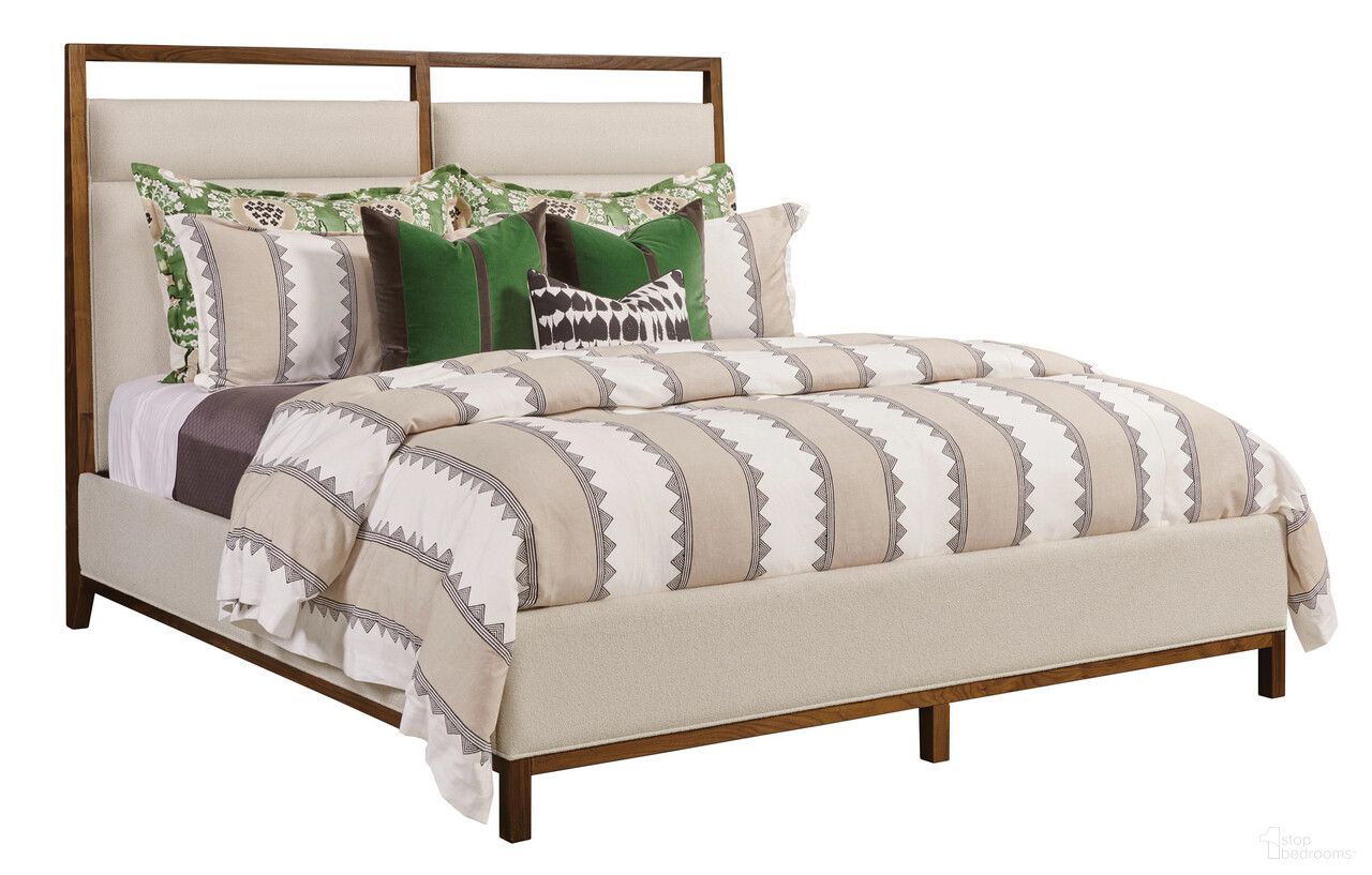 Karis California King Upholstered Bed In Warm Brunette