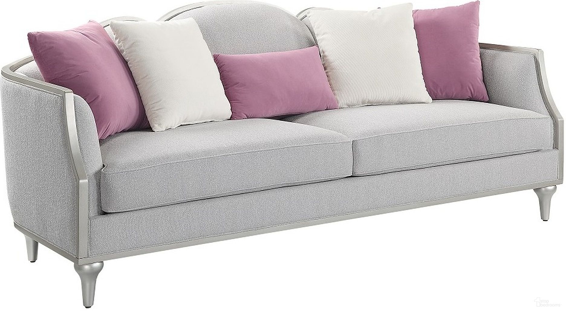 The appearance of Kasa Sofa With 5 Pillows In Beige designed by ACME in the modern / contemporary interior design. This beige piece of furniture was selected by 1StopBedrooms from Kasa Collection to add a touch of cosiness and style into your home. Sku: LV01499. Material: Wood.