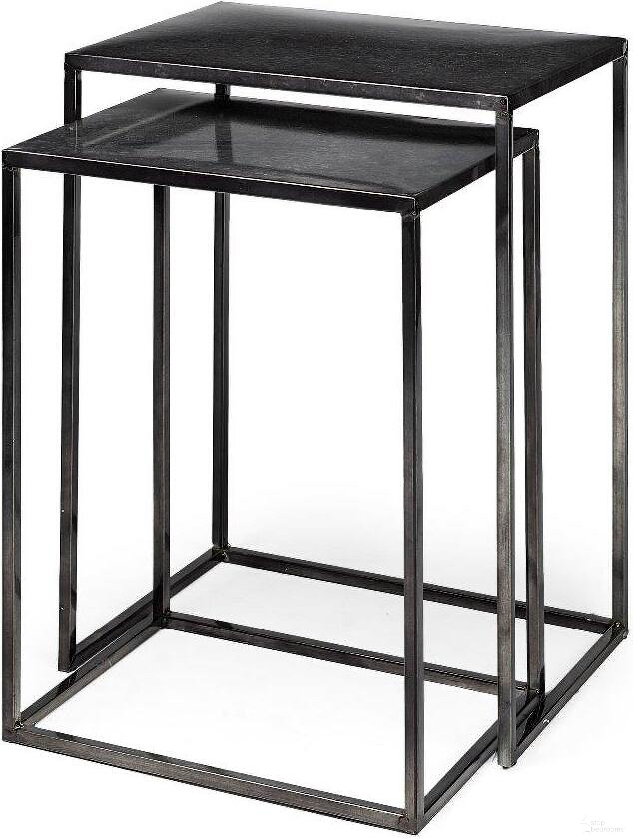 Kasey Galvanized Metal Nesting Accent Tables Set of 2