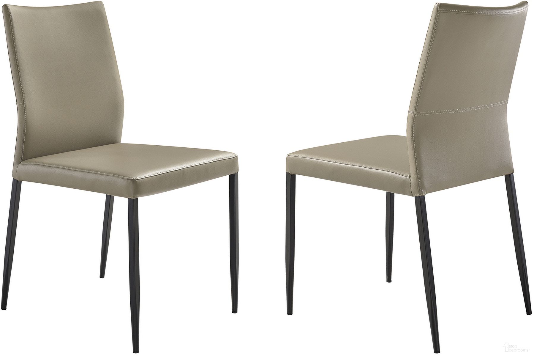 The appearance of Kash Upholstered Dining Chair Set of 2 In Gray designed by Armen Living in the modern / contemporary interior design. This gray piece of furniture was selected by 1StopBedrooms from Kash Collection to add a touch of cosiness and style into your home. Sku: LCKASITAGRYBLK. Material: Leather. Chair Type: Side Chair.