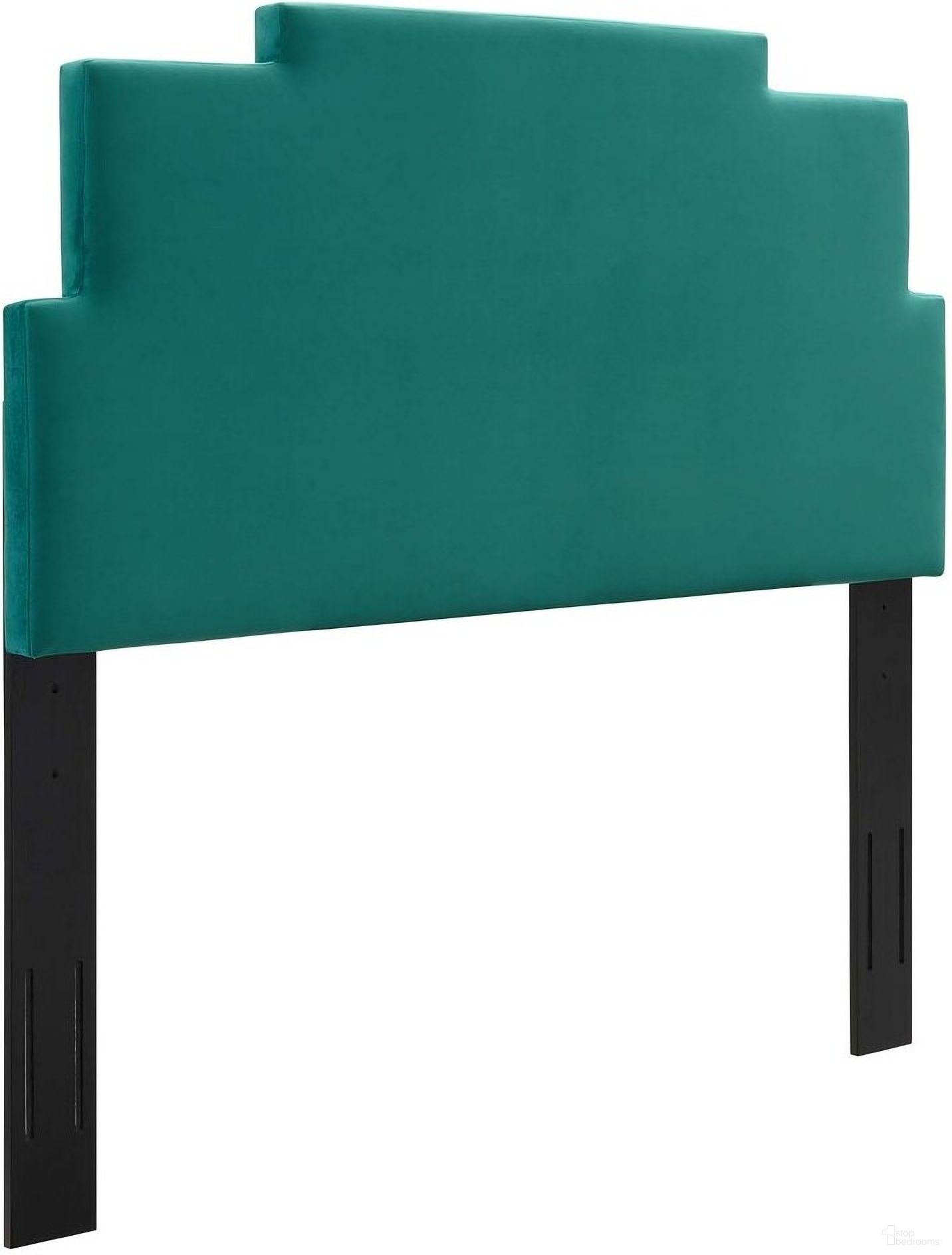 The appearance of Kasia Performance Velvet Twin Headboard In Teal designed by Modway in the modern / contemporary interior design. This teal piece of furniture  was selected by 1StopBedrooms from Kasia Collection to add a touch of cosiness and style into your home. Sku: MOD-6355-TEA. Bed Size: Twin. Material: MDF.