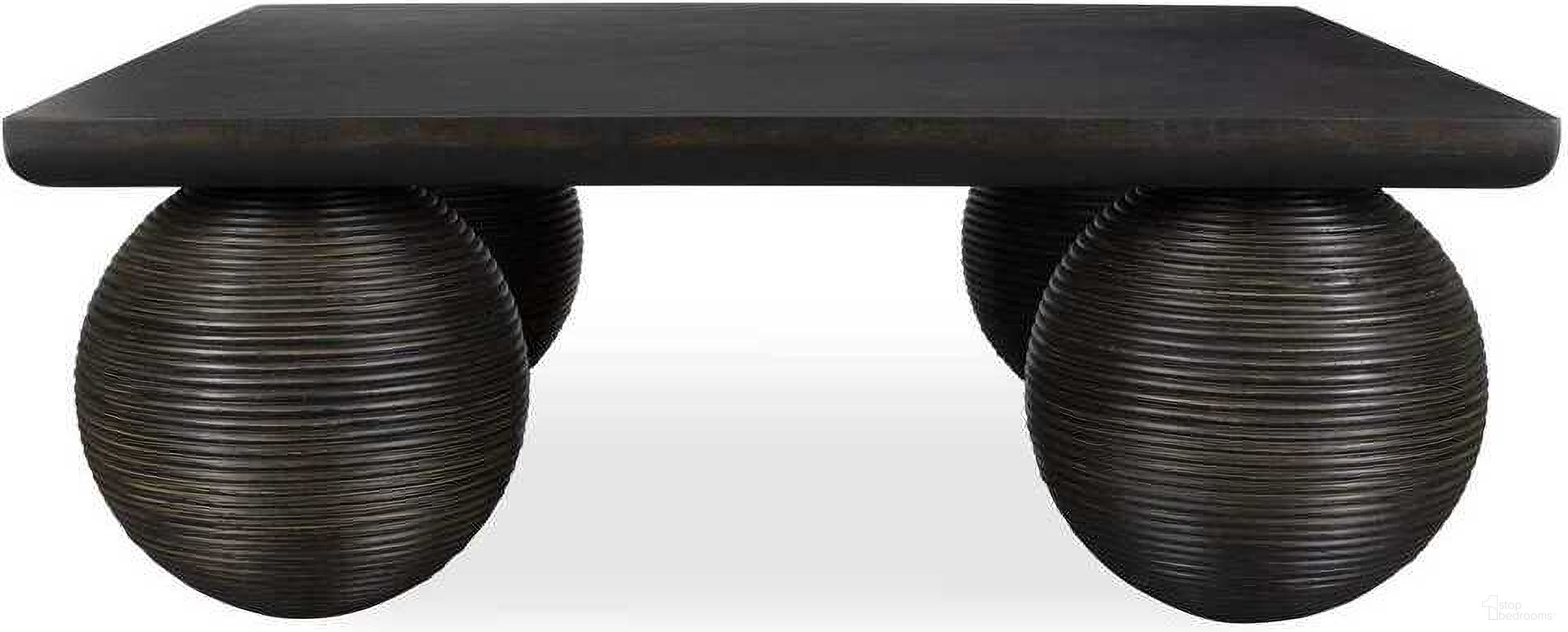 The appearance of Kasson Sphere Leg Coffee Table In Black designed by Uttermost in the modern / contemporary interior design. This black piece of furniture was selected by 1StopBedrooms from Kasson Collection to add a touch of cosiness and style into your home. Sku: 50148. Material: MDF.