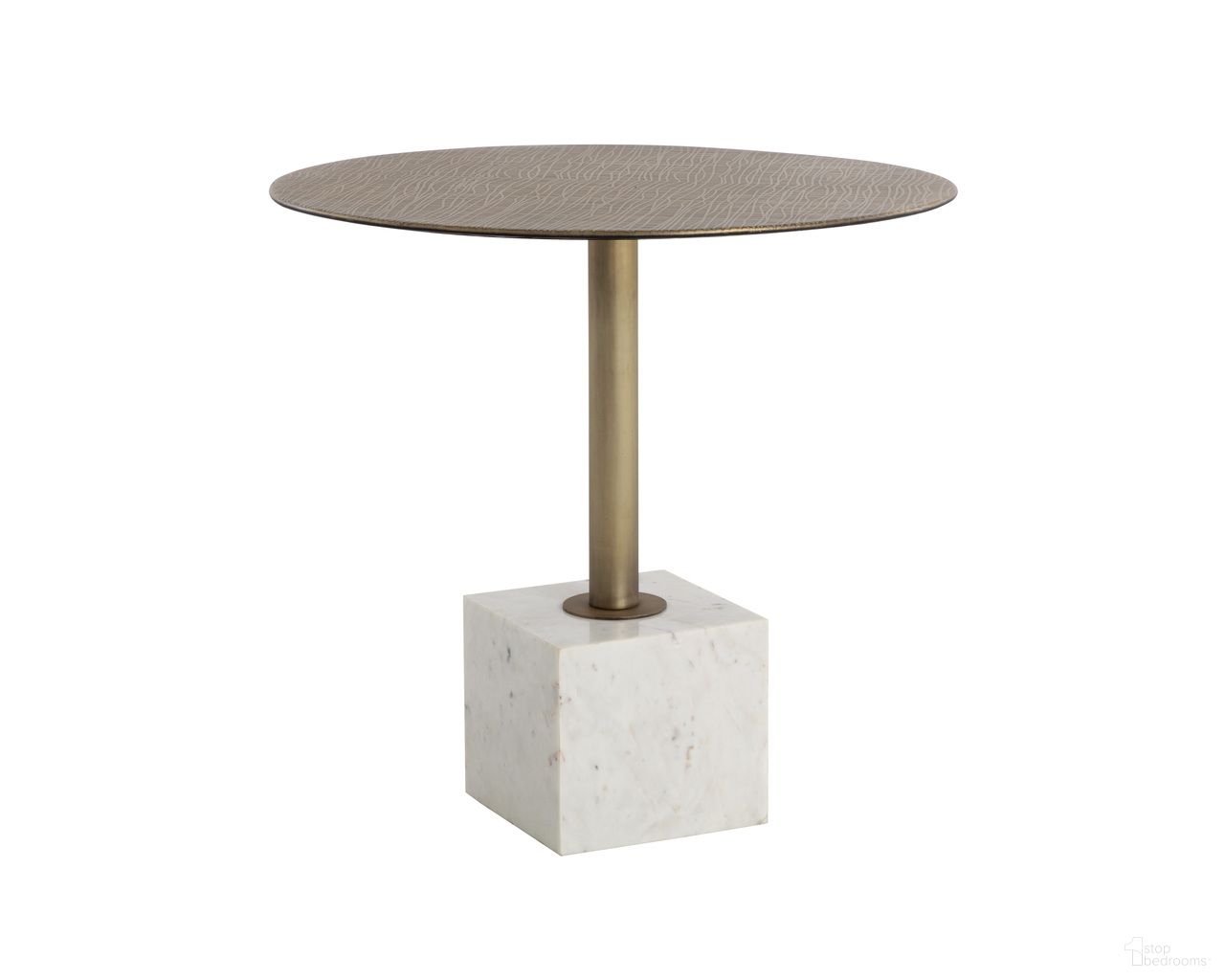 Kata 32 Inch Kata Bistro Table In White Marble