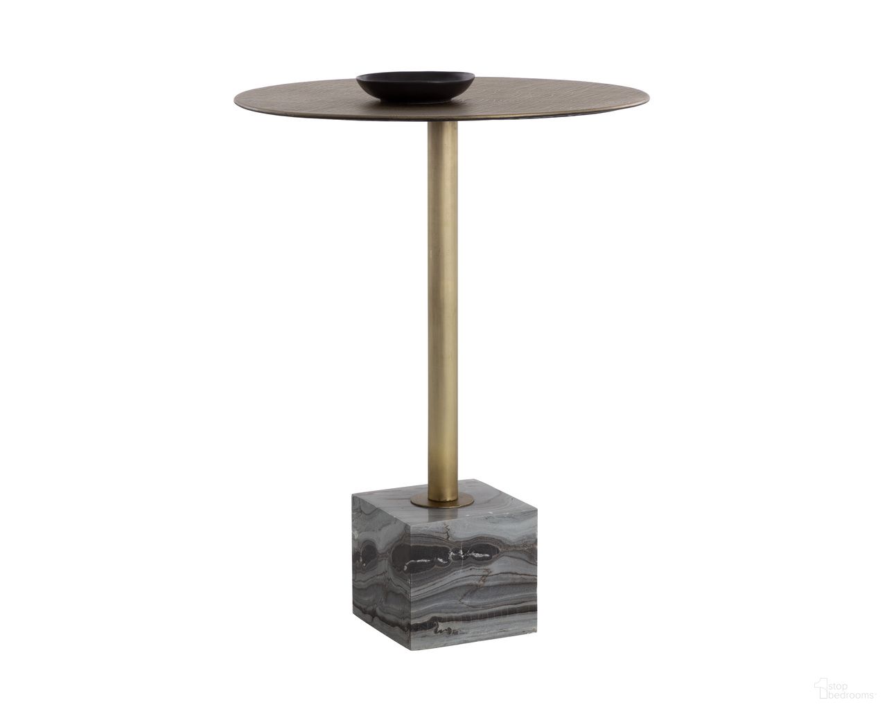 Kata Bar Table In Grey Marble