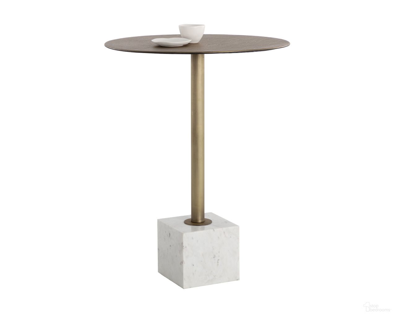 Kata Bar Table In White Marble