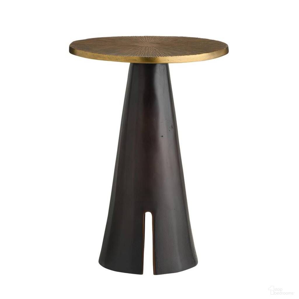 The appearance of Katara Accent Table In Antique Brass designed by Arteriors in the modern / contemporary interior design. This antique brass piece of furniture  was selected by 1StopBedrooms from Katara Collection to add a touch of cosiness and style into your home. Sku: FAI23. Material: Aluminum.