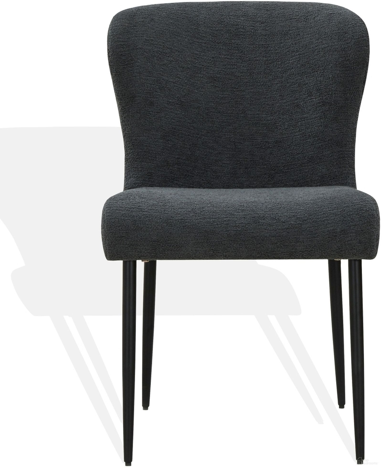 The appearance of Katlynn Boucle and Metal Legs Dining Chair In Dark Grey and Black designed by Safavieh Couture in the modern / contemporary interior design. This dark grey and black piece of furniture was selected by 1StopBedrooms from Katlynn Collection to add a touch of cosiness and style into your home. Sku: SFV4867D. Material: Plywood. Chair Type: Side Chair.
