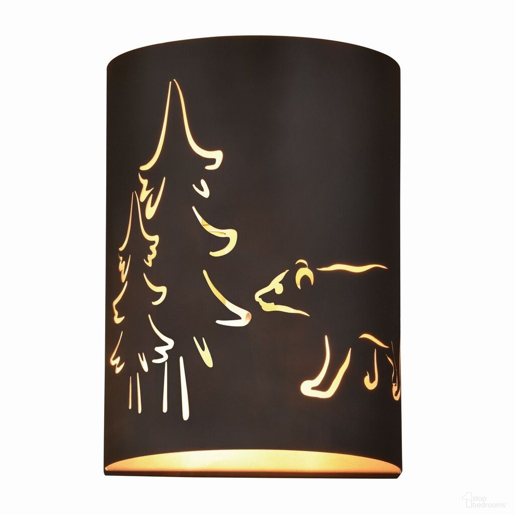 Katmai 5 Inch Wall Light In Noble Bronze and Brass Gold