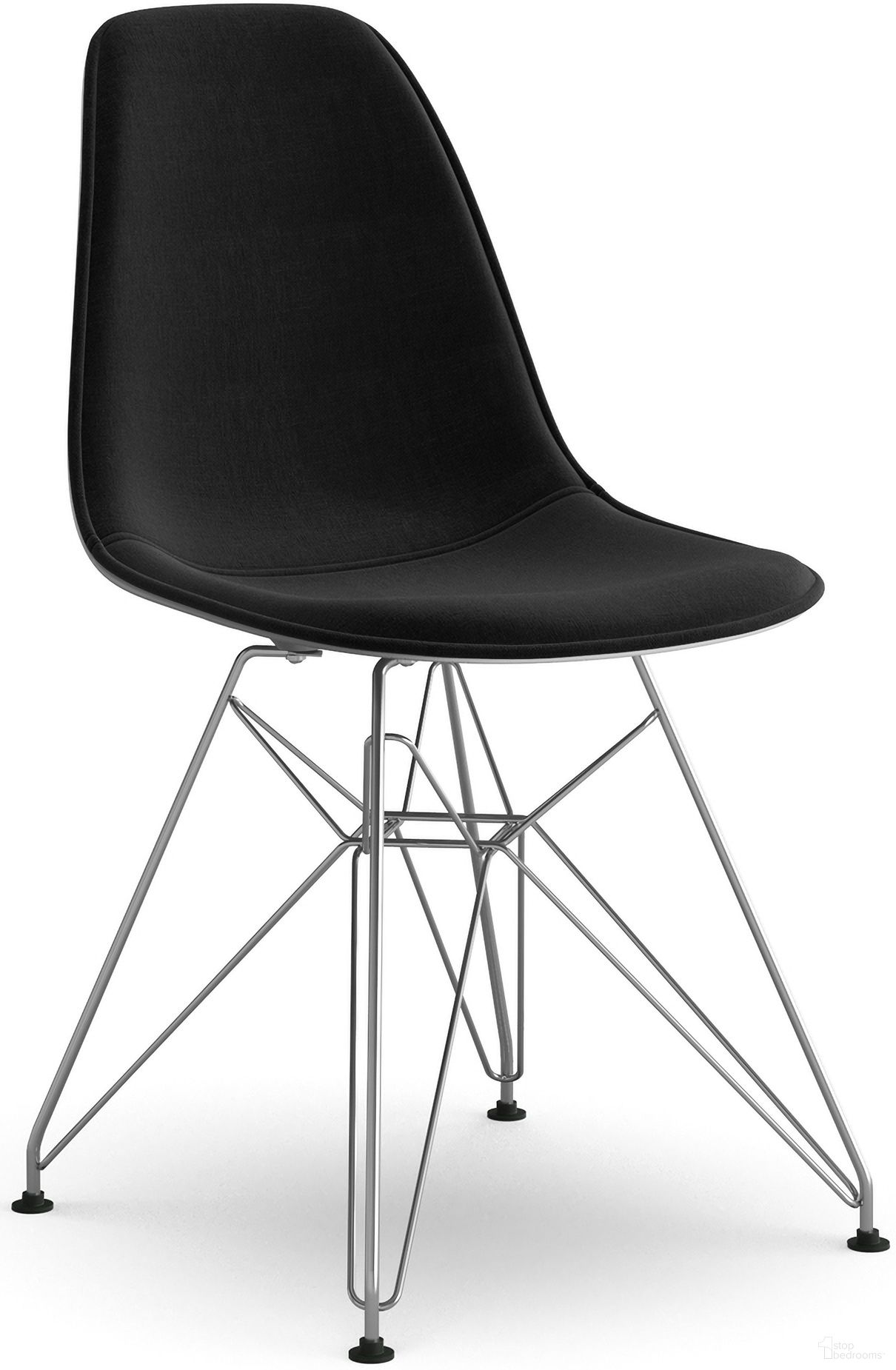 The appearance of Katrina Side Chairs Set of 2 In White and Black designed by Aeon in the modern / contemporary interior design. This white and black piece of furniture  was selected by 1StopBedrooms from Paris Collection to add a touch of cosiness and style into your home. Sku: AE8056-Wht-Black. Material: Steel. Chair Type: Side Chair.