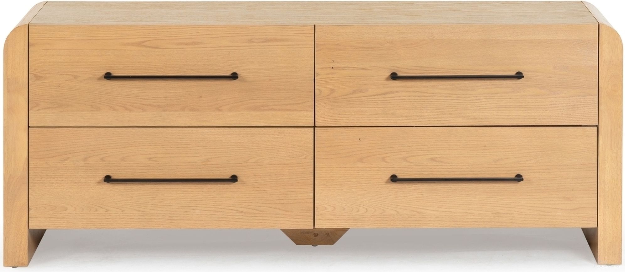 The appearance of Katrina Wood 4 Drawer Dresser In Natural and Black designed by Safavieh Couture in the modern / contemporary interior design. This black and natural piece of furniture  was selected by 1StopBedrooms from Katrina Collection to add a touch of cosiness and style into your home. Sku: SFV2174A. Material: Rubberwood.