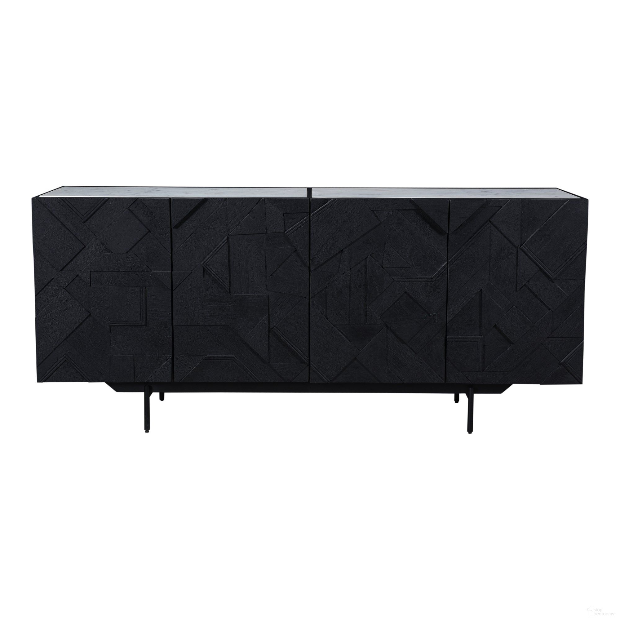 The appearance of Kattan Sideboard designed by Moes Home in the modern / contemporary interior design. This black and white piece of furniture was selected by 1StopBedrooms from Kattan Collection to add a touch of cosiness and style into your home. Sku: VE-1095-02-0. Material: Wood.